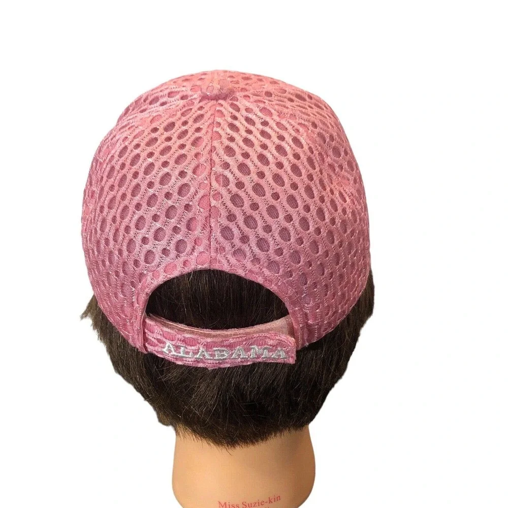ALABAMA‎ AL Baseball Cap Hat Pink Adjustable Strapback Mesh Structured 6-Panel